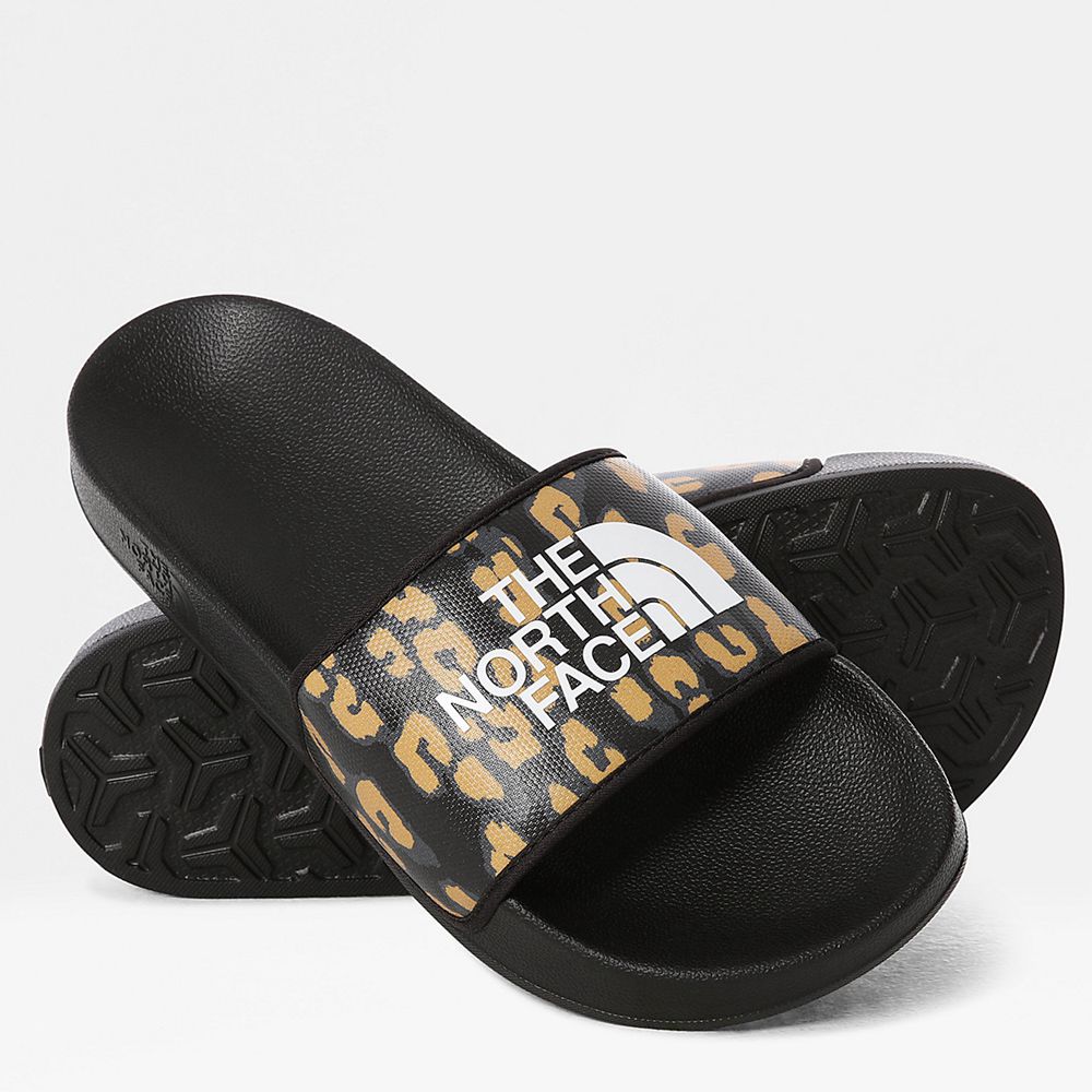 The North Face Slide Womens Australia - The North Face Base Camp Iii Yellow Leopard (XKB-870156)